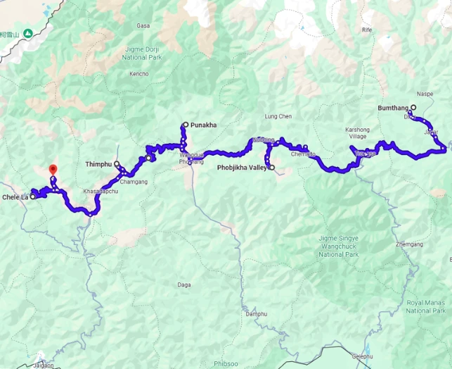 Bhutan Inb Map